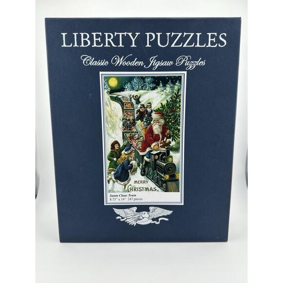 Vintage Liberty Wood Puzzle "Santa Claus's Train" 247 Pieces Complete - Picture 1 of 4